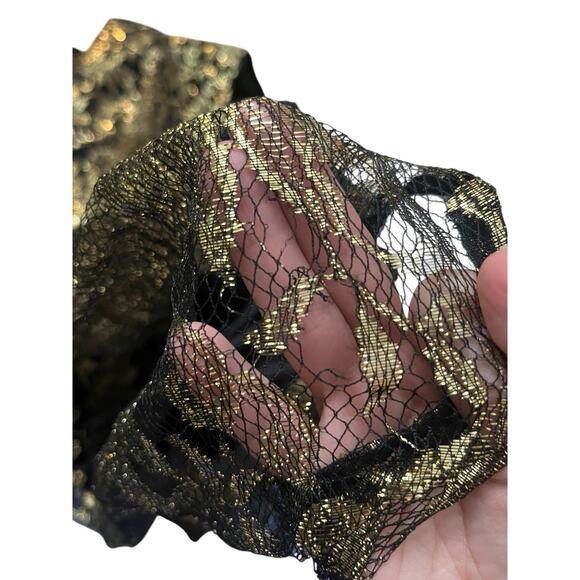 80s VTG Jessica McClintock Velvet Victorian Gown Medium Lace Formal Holiday - Picture 9 of 11